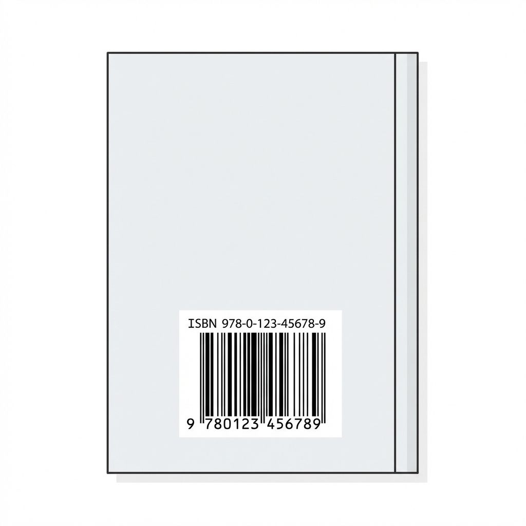 Illustration of an ISBN barcode on a book back cover